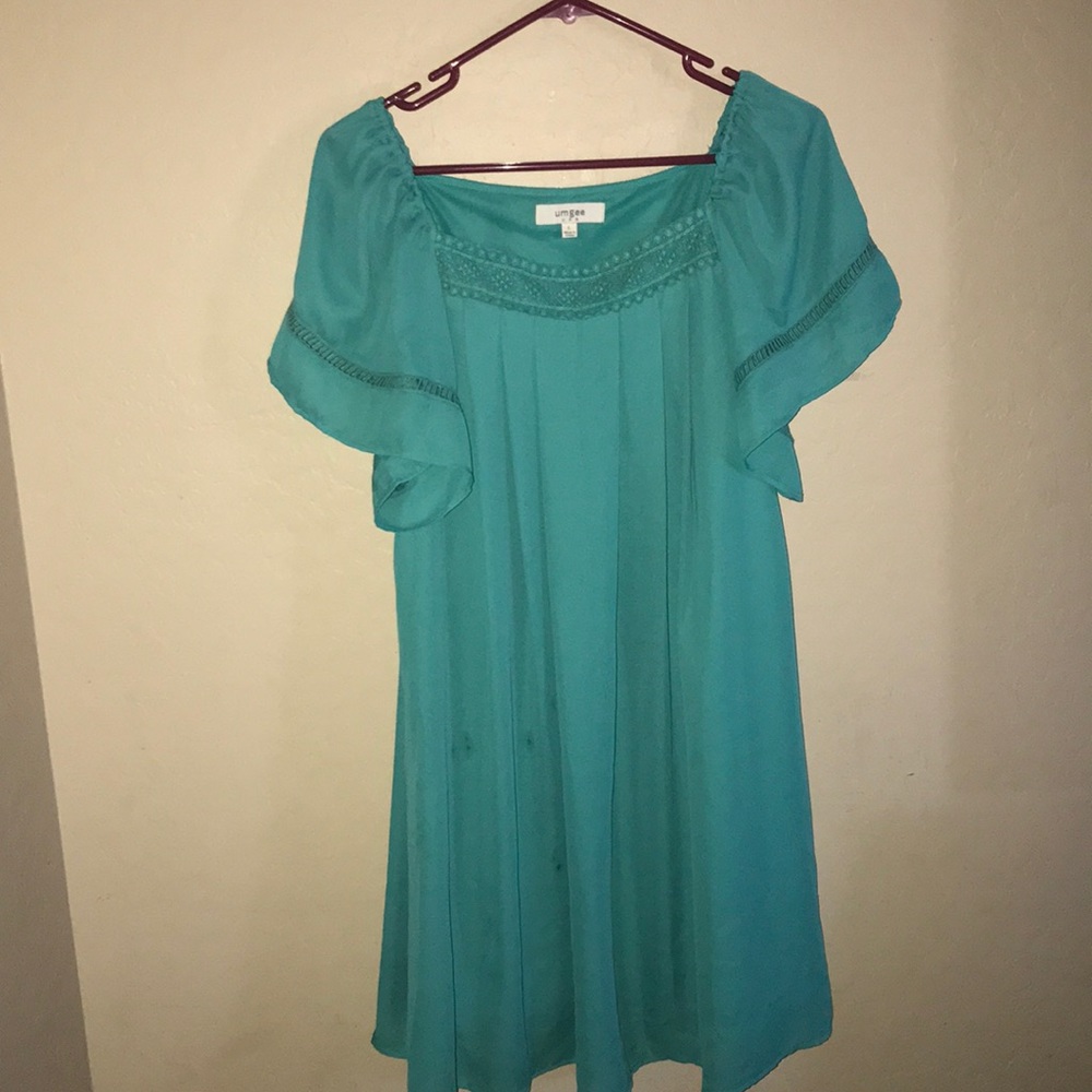 Cute turquoise color  dress